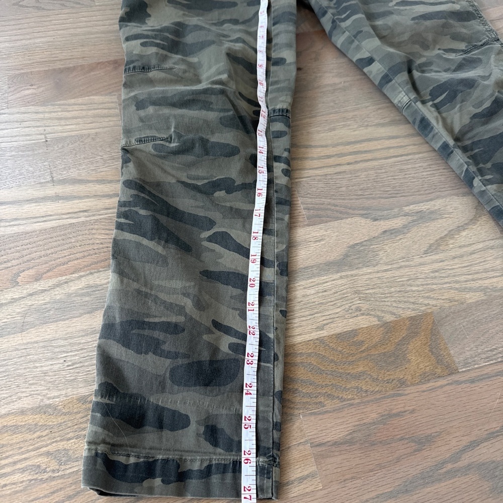Lucky Brand Pants Womens 4 Green Camo Cotton Stretch Cargo Cropped Boyfriend - Picture 5 of 6